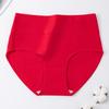 Big Size Lady Spring and Autumn Print Pure Cotton 10A Antibacterial High Waist Briefs