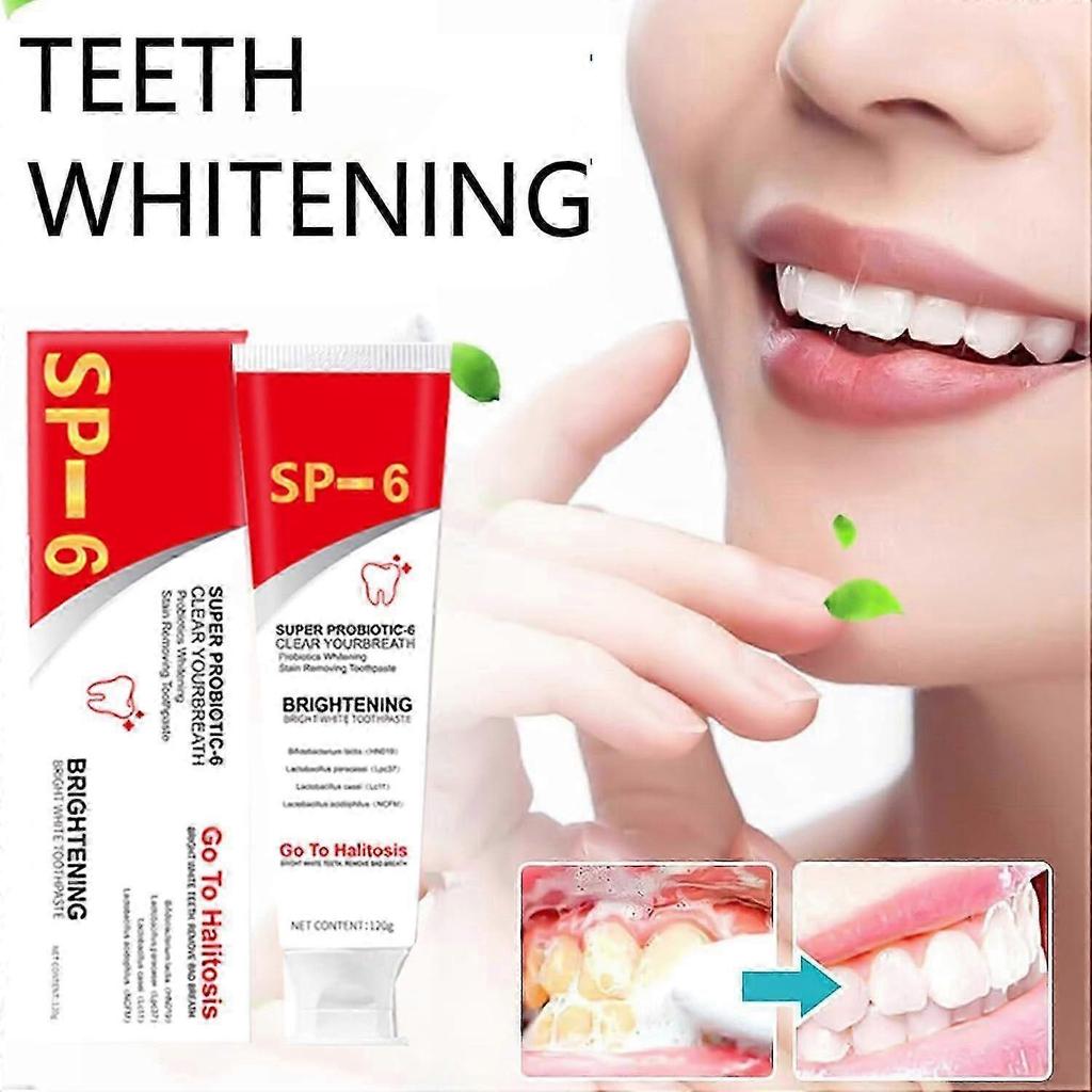 2025 3x 120g Sp-6 Probiotics Brightening White Toothpaste Stain Removing Tooth Care NEW