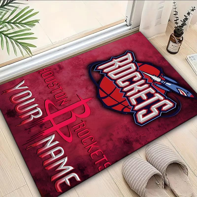 Custom Name Rug basketball Pride Rockets Area Rug Suitable for Indoor And Outdoor,Carpets for Homes, Offices,Living Rooms,Home Decor,Christmas Gift