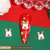 10Pcs/set Cartoon Elk Christmas Nail Rhinestones Christmas Tree Christmas Nail Accessories  Lady