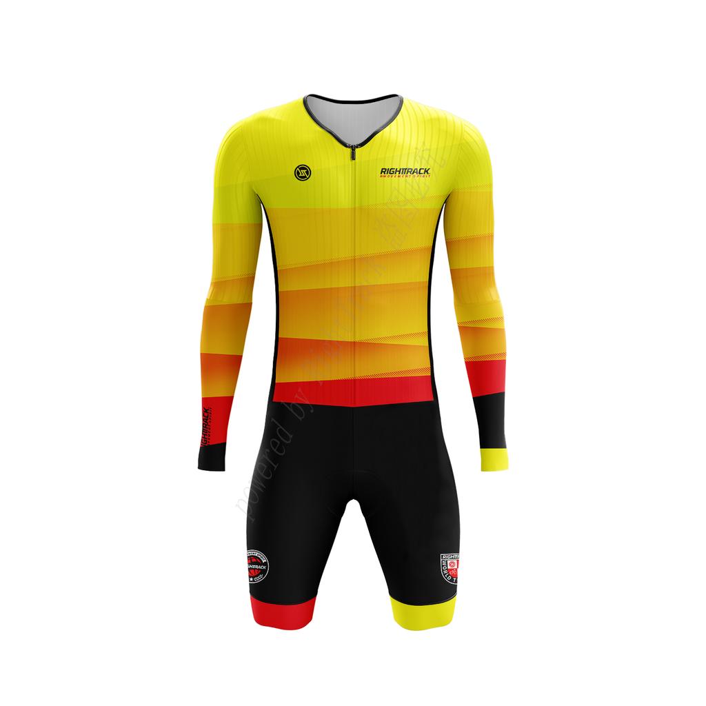 2026 MĘSKI Trisuit Mistrzostwa Świata w Triathlonie Długi Rękaw Skinsuit Pływanie Kolarstwo Bieganie Zawody Ubranie