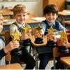 Plastic Material Star Trophy Awards 6-Pack Set Mini Gold Trophies  Kids School Rewards
