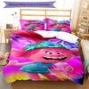 3pcs Trolls Bedding Set Duvet Cover Closure Includes 1 Duvet Cover & 2 Pillowcases, Soft and Comfortable for All Seasons.