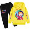 Warmer Trainingsanzug für Kinder, Set mit Kapuzenpullover mit langen Ärmeln und Hose, lässiges Sportoutfit für Jungen und Mädchen