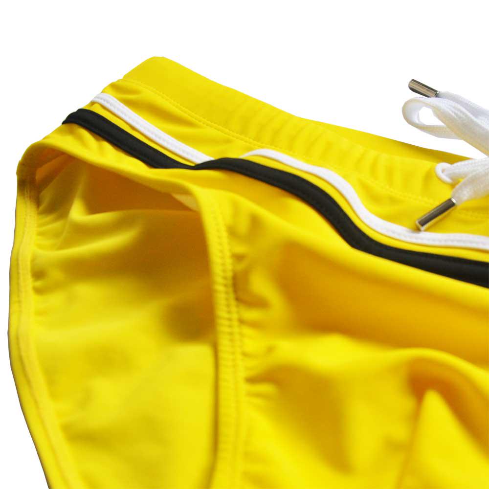 Men's Looped Swim Briefs Sexy Low Waist Bikini Swimsuit M-2XL Yellow