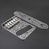 Professional 6 String Saddles Bridge Plate Electric Guitar Bridge Control Panel with Carving Decorative Pattern