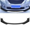 Zestaw Splitterów Wargi Spoilera Przedniego Zderzaka Część Aerodynamiczna do Modyfikacji Samochodu(Błyszczący Czarny Biały )