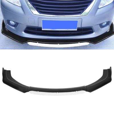 Front Bumper Lip Spoiler Splitter Kit Aerodynamic Part for Auto Car Modification(Glossy Black White )