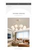Modern Minimalist French Pumpkin Chandelier for Living Room or Bedroom – Full Spectrum Eye Protection, Warm Light