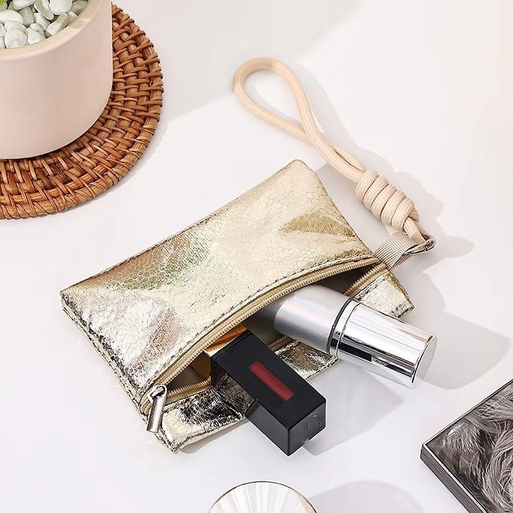 Luxury Shiny Makeup Bag Waterproof Glitter Lipstick Pouch Square Travel Cosmetic Organizer Women