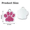 Solid Paw Print Pet ID Tag Zinc Alloy Dog Cat Name Plate Custom Laser Engraving Design Collar Keychain OEM Accepted