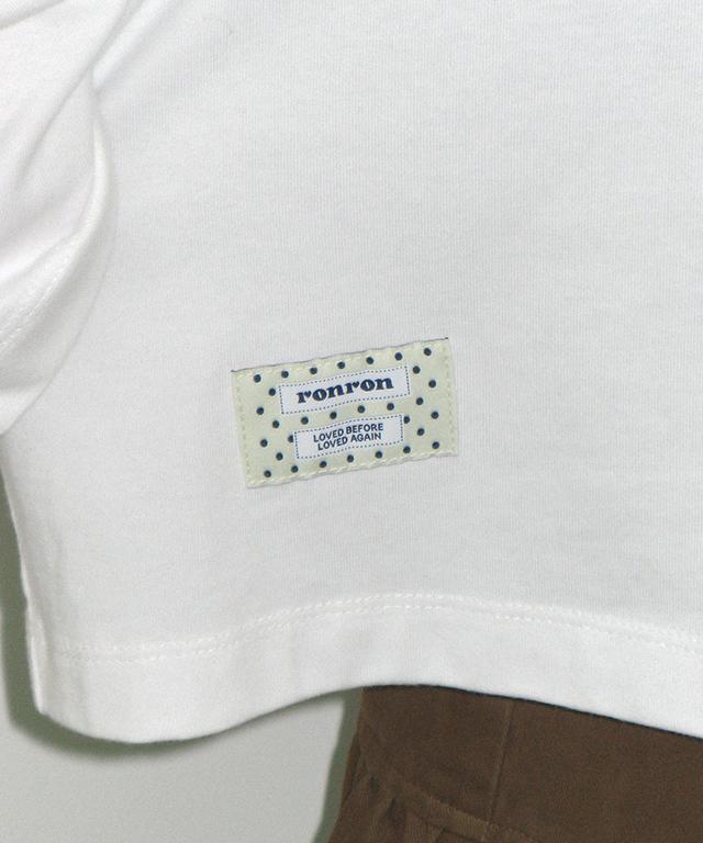 RONRON Button Note Over Fit Long Sleeve White