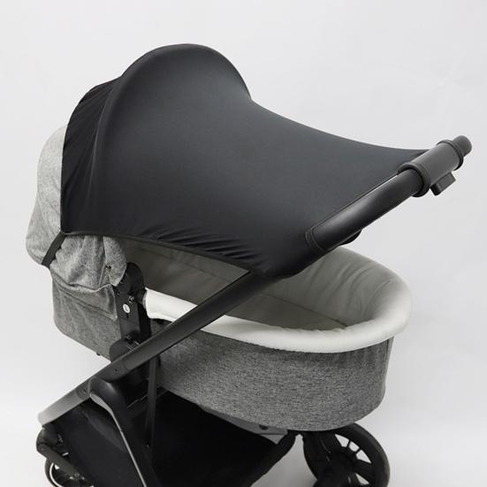 Stroller Sun Shade UV Protection Foldable Wind Dust Cover for Baby Strollers Adjustable Rain Cover for Car Seats Prams
