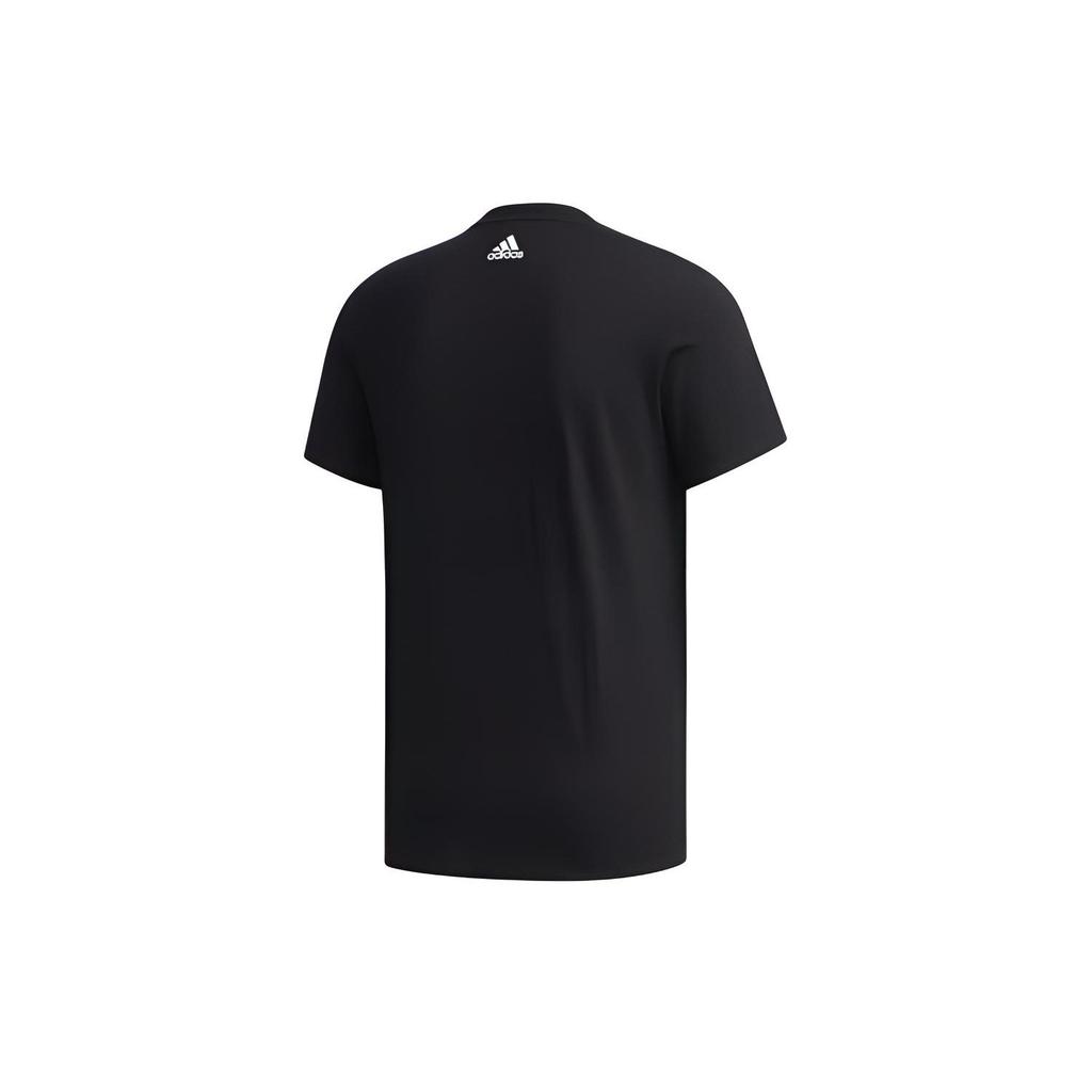 Adidas T Shirts Men's Black Crew Neck Moderate Straight Fit EH3814