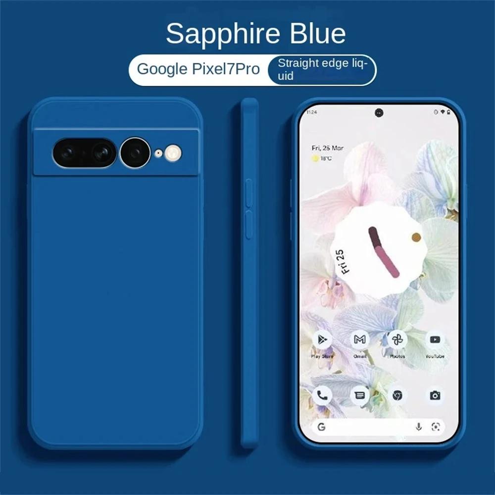 Flüssigsilikon Stoßfeste Hülle Für Google Pixel 8 Hülle Pixel 6A 7A 8 6 7 Handyhülle Stoßfänger Weiche TPU Hülle Google Pixel 8A Abdeckung