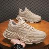 Spring new breathable mesh sports shoes thick sole heightening casual running dad shoes