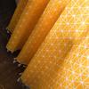 Jingga Semi-Blackout Yellow Geometric Tassel Rod Pocket Curtain