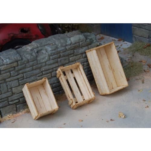 Cobaanii Mokei Kobo 1/35 Scale Frontline Series Civilian Wooden Box, 3 Types, 1 of Each, Assembly Kit FS-004