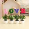 Mini Potted Plants & Ornaments for Living Room TV Cabinet Decor