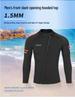 Men's 1.5mm Split Wetsuit: Warm, Long Sleeve, Cold-Proof, UV-Protective for Diving & Surfing