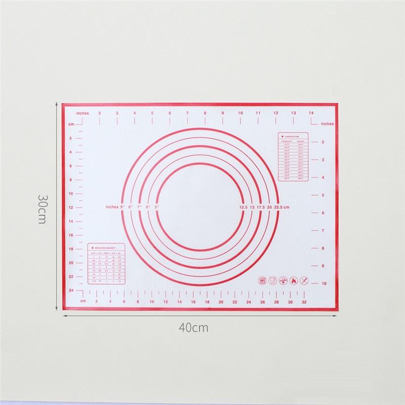 

30*40 см силиконовый коврик для выпечки с антипригарным покрытием, устойчивый к высоким температурам кухонный инструмент 30*40CM красный