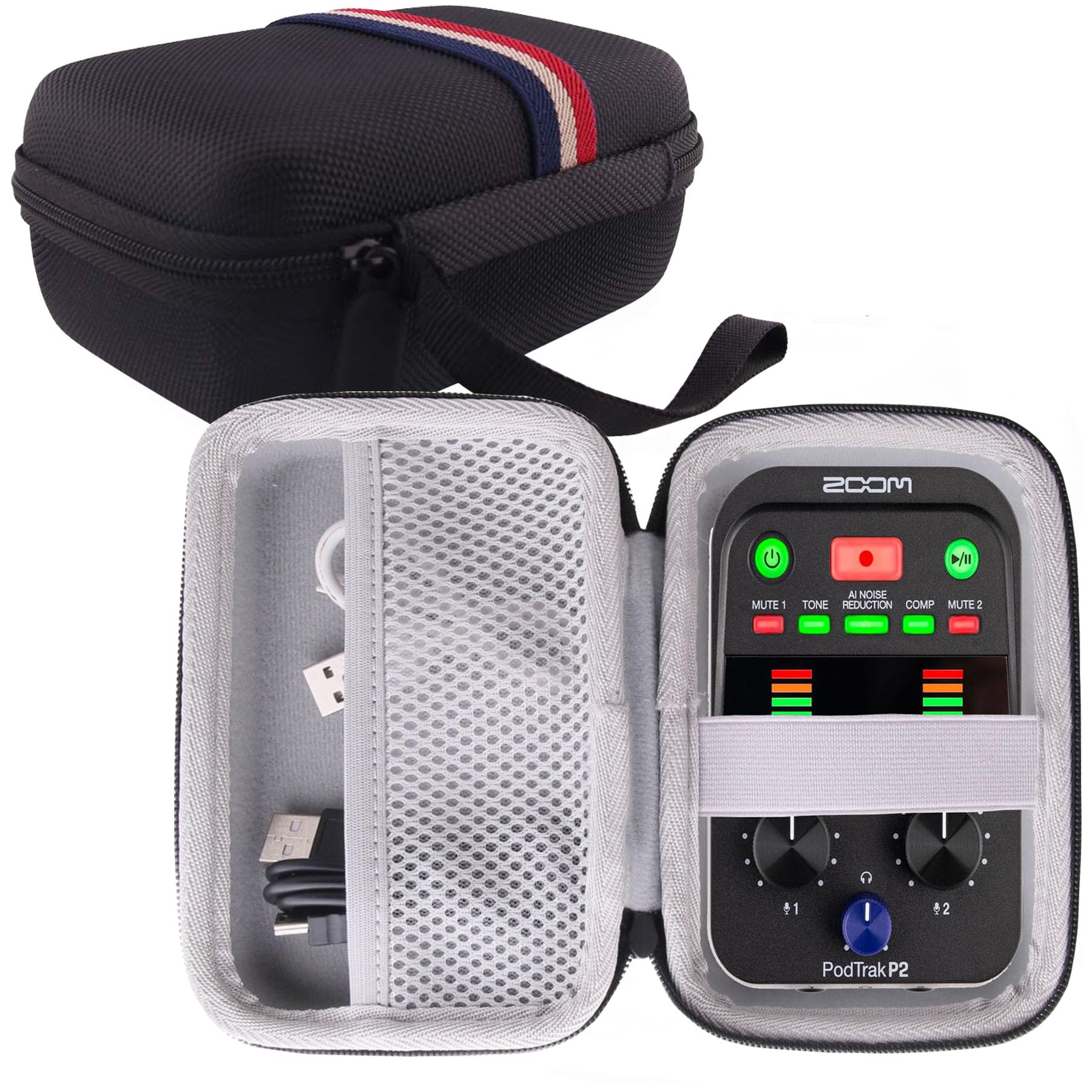 

WERJIA Storage Case Compatible with Zoom PodTrak P2 Podcast Recorder