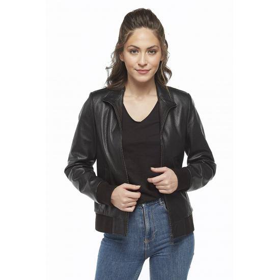 

Женские куртки Женское пальто из натуральной кожи Marta Black Jumbo Regular Fit