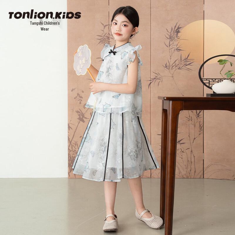 Tangshi Girls  New Chinese Style Two-Piece Skirt Set 160