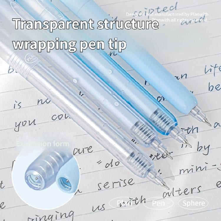 4Pcs Plastic Retractable Gel Pen 0.5MM Fine Point Gel Inks Pen Quick Dry Black Inks for Daily Journaling Note Taking