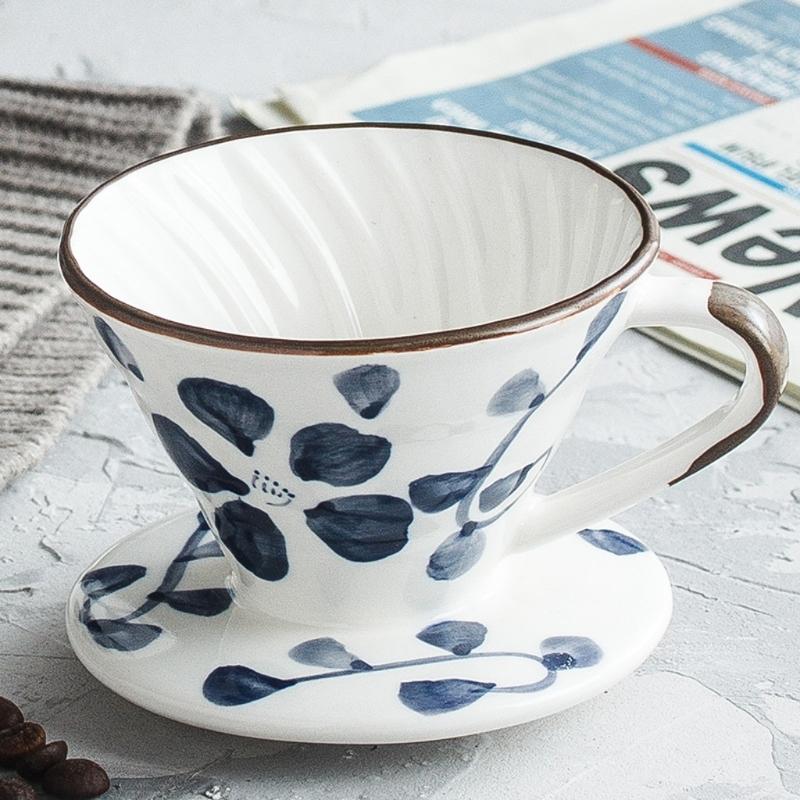 Elegancki Ceramiczny Drip do Kawy z Kontrolą Przepływu Odporny na Ciepło Lejek do Ręcznego Parzenia