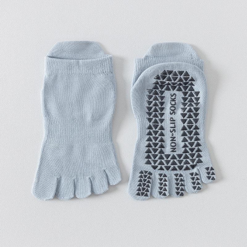 Women's Non-Slip Cotton Yoga Toe Socks for Pilates, Fitness, and Indoor Sports