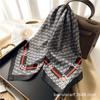 Light luxury high-end silk scarf women's scarf versatile fashion spring and summer sunscreen scarf square scarf letter F