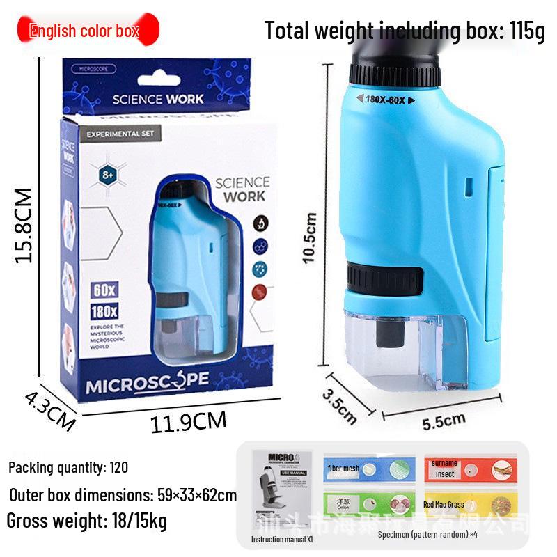 Handheld Portable Microscope Toy for Kids - Ideal for Science Experiments Outdoors and in School