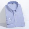 New 100% Cotton Oxford Mens Striped Plaid Shirts Long sleeve Male Business Casual High Quality Formal Shirt For Men Social Shirt