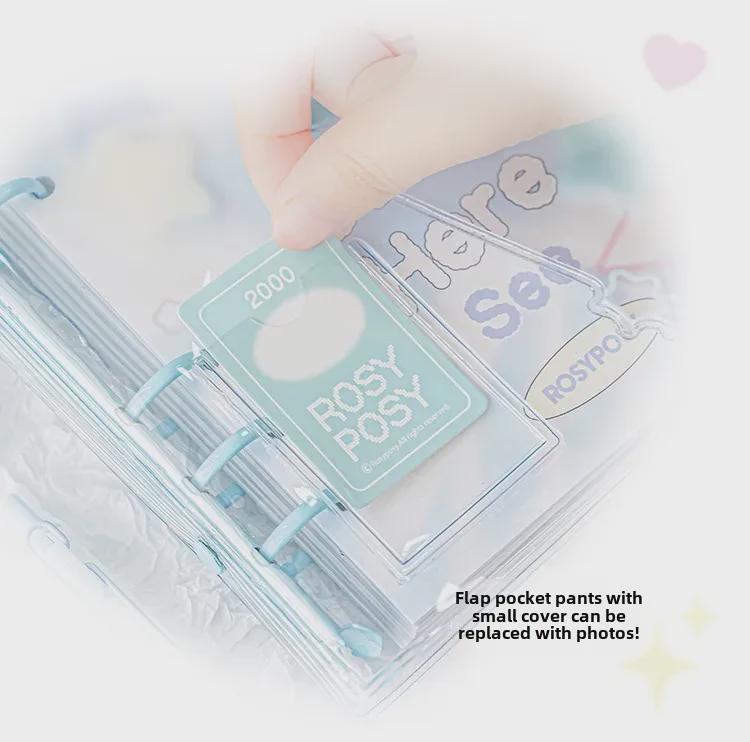 RosyPosy Shinee Star Loose-Leaf Notebook: Soft Design, PVC Cover, Color Pages.