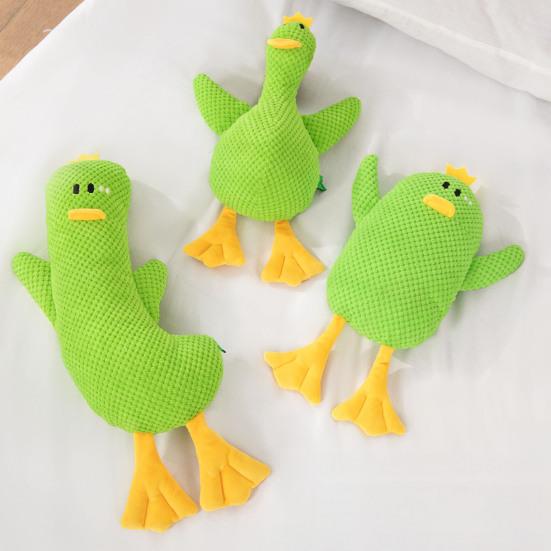 Stuffed Duck Dog Toy Squeaky Plush Duck Dog Chew Toy Interactive Puppy Teething Toy Dog Snuggle Toy for Tug-of-War Play Anxiety Relief