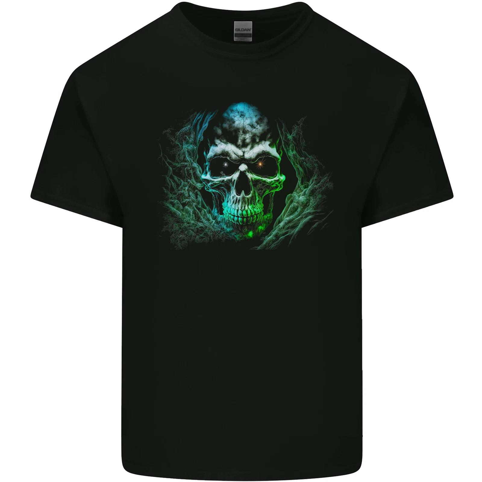 Twinkle Eyes Evil Skull Kids T-Shirt Childrens 3XL