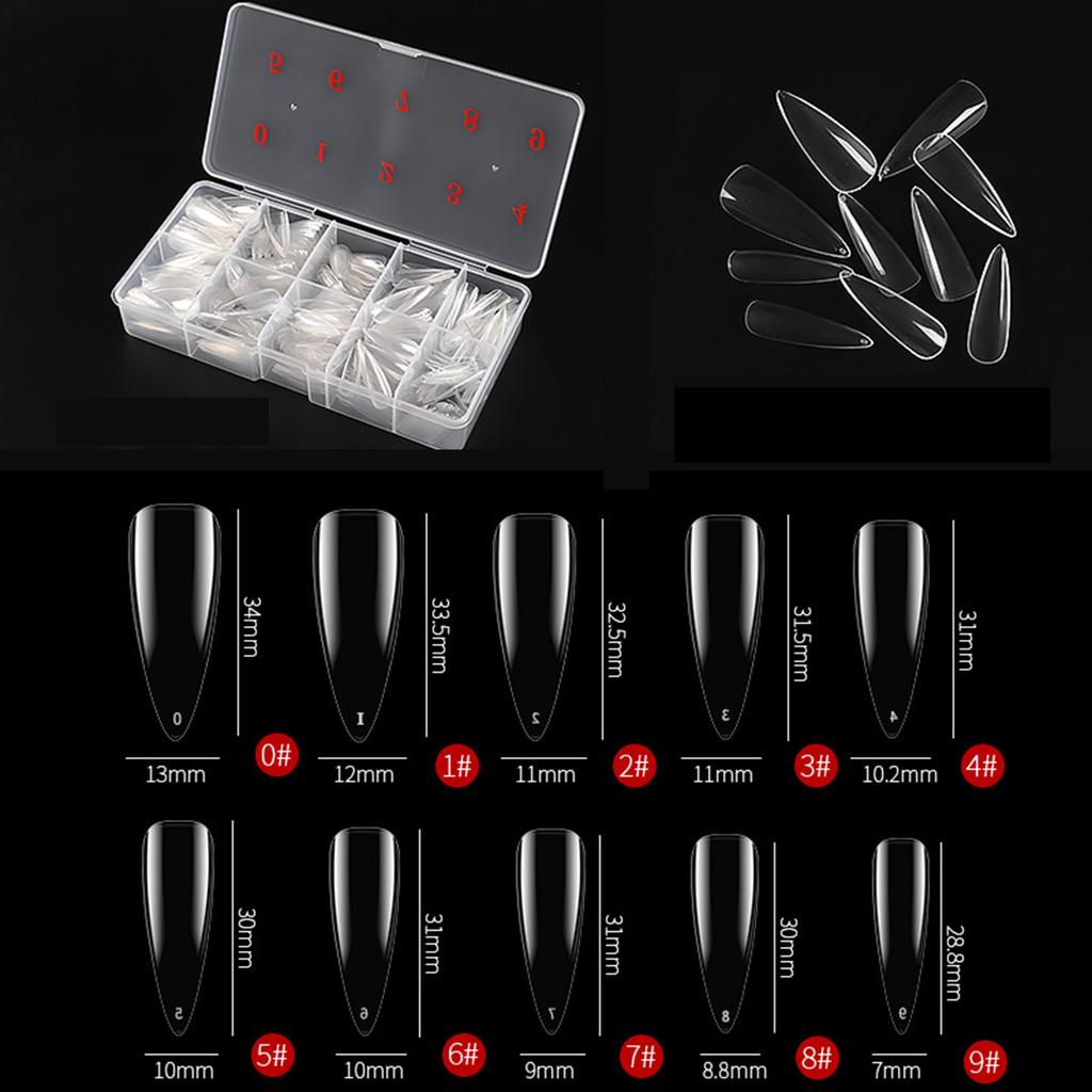 500Pcs Nail Tips Quick Extension Transparent Press On False Nails Tips Manicure Nail Art Manicure