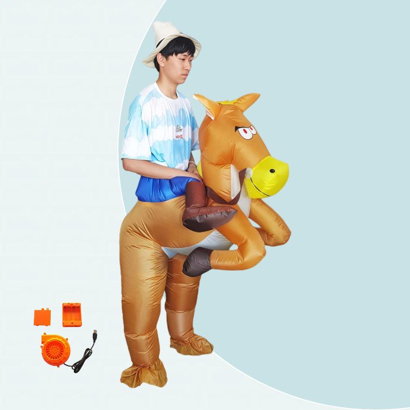 Disfraz Inflable de Caballo Divertido para Festivales y Actuaciones