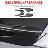 Interior Door Armrest Panel Trim Cover Accessories Component For Honda Civic 2016- 4 Pcs Carbon Fiber