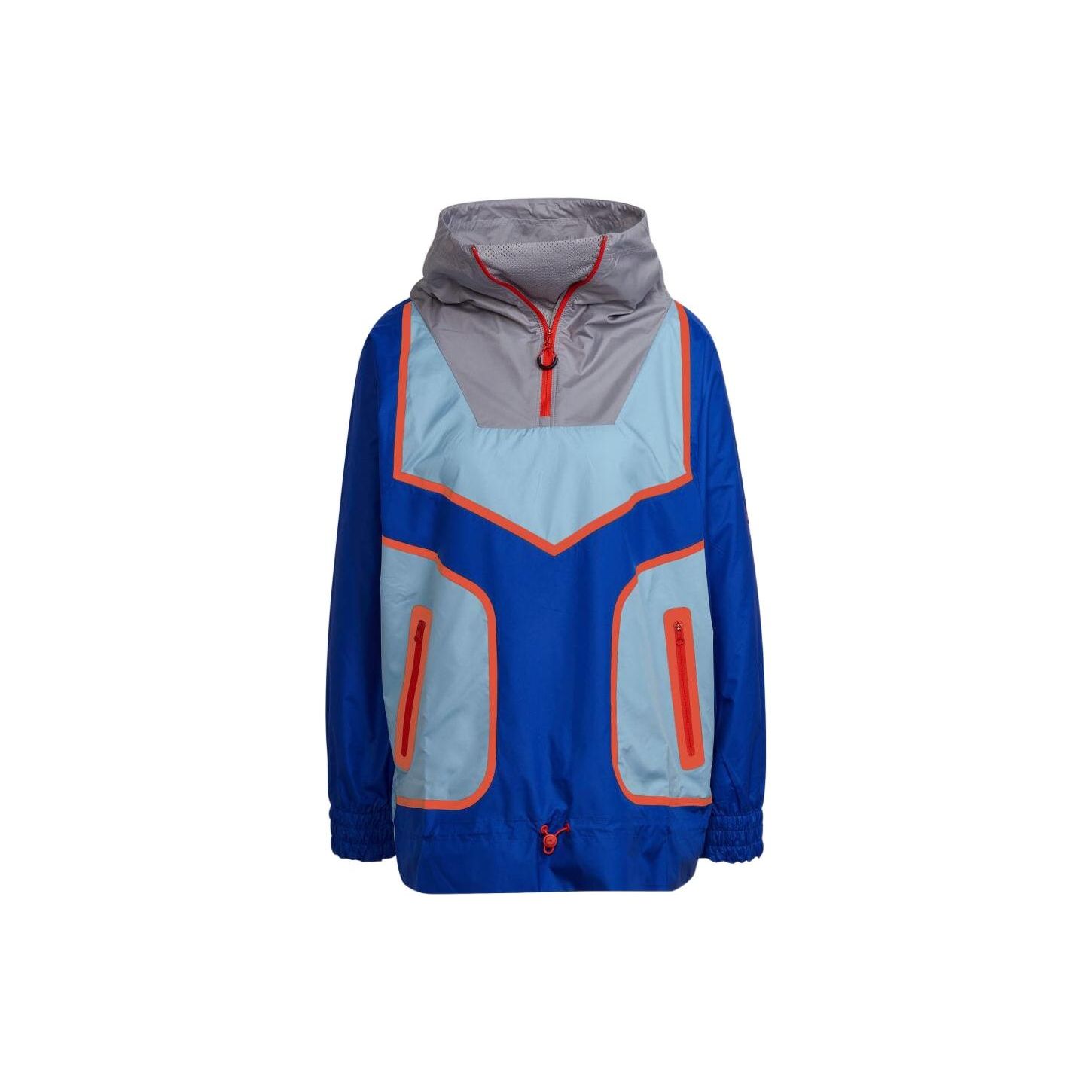 

Adidas By Stella McCartney Women Wind.rdy Loose Fit Half Zip Training Jacket Blue HA6023 XS