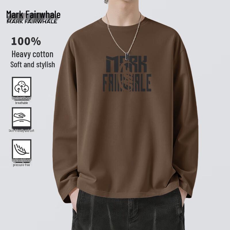 Mark Fairwhale Men's Heavyweight American Loose Fit Long Sleeve T-Shirt