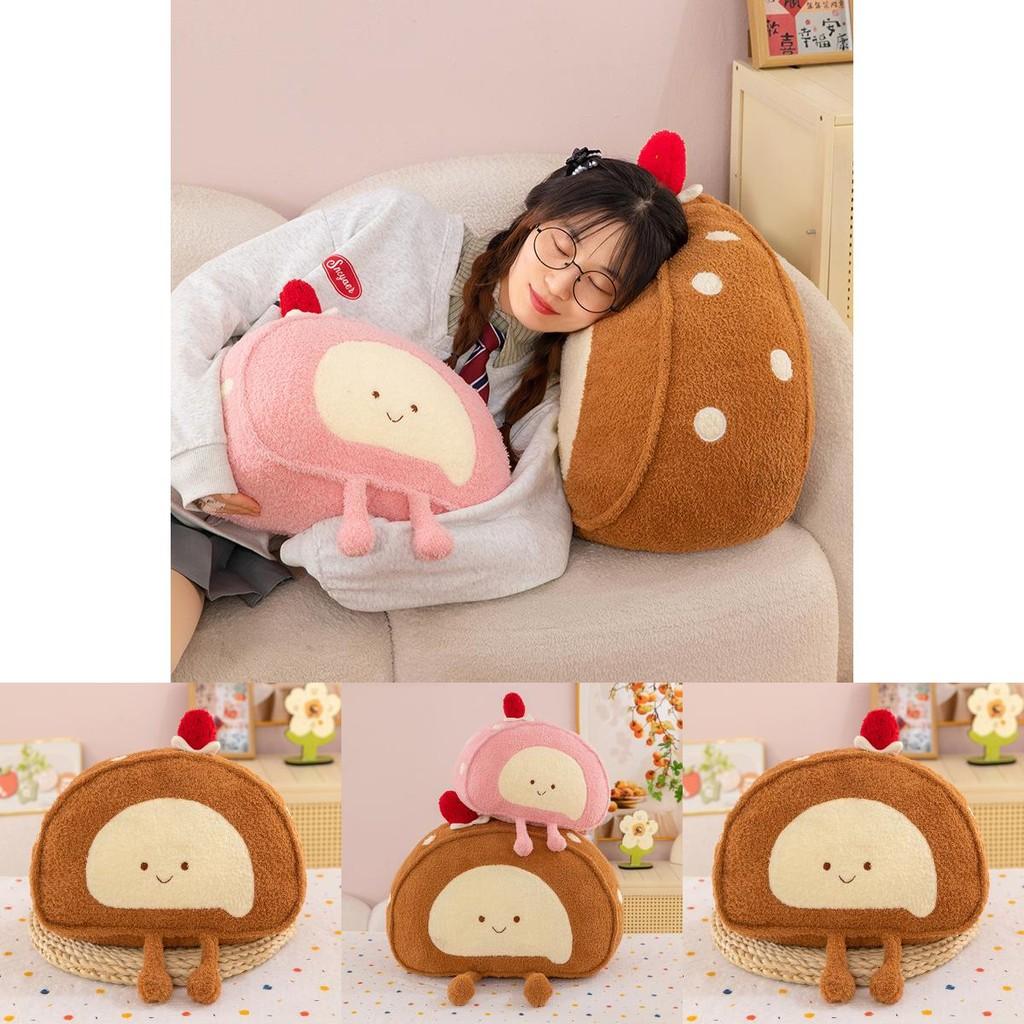 Cartoon Soft Swiss Roll Plush With Pp Cotton Filling For Kid Home Decor