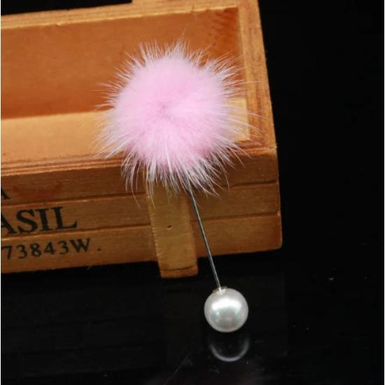 Koreanische niedliche Charme-Broschennadeln für Damen Pelz Pompon Piercing Reversbroschen Perle Blume Kragennadeln Schmuck Geschenk Accessoires