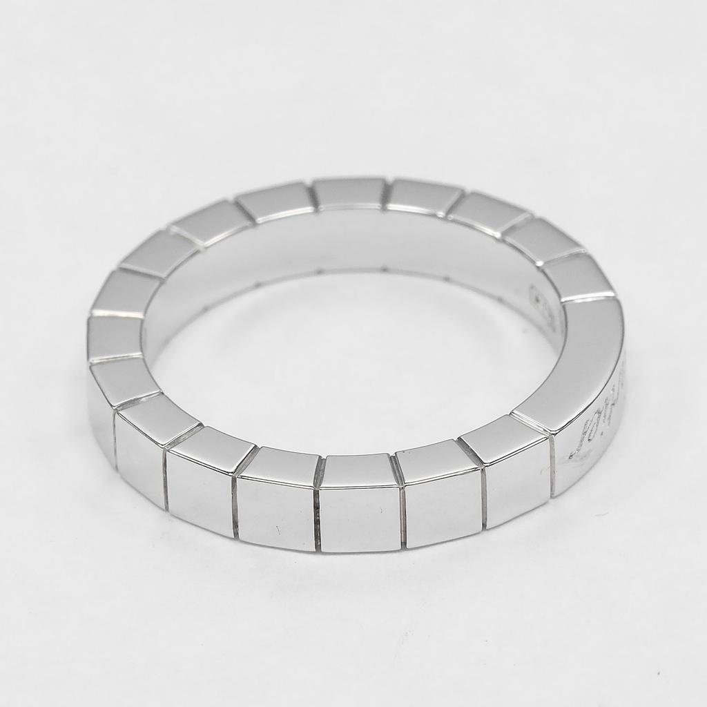 CARTIER Lanieres Ring K18 white gold #4.9(US Size) 5.84g Women Used