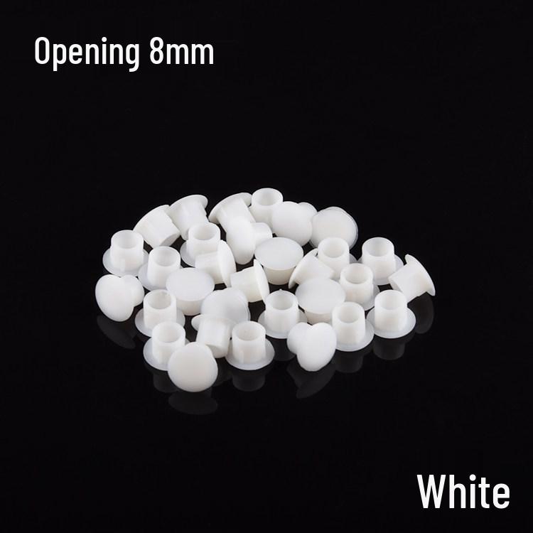 Round Plastic Hole Plugs for Cabinets and Wardrobes - Decorative Dustproof Screw Covers