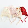 Winter Children's Hats, Girls' Outdoor Sun Shading and Windproof Woolen Hats, Baby Knitted Bow Ear Protection Hats
