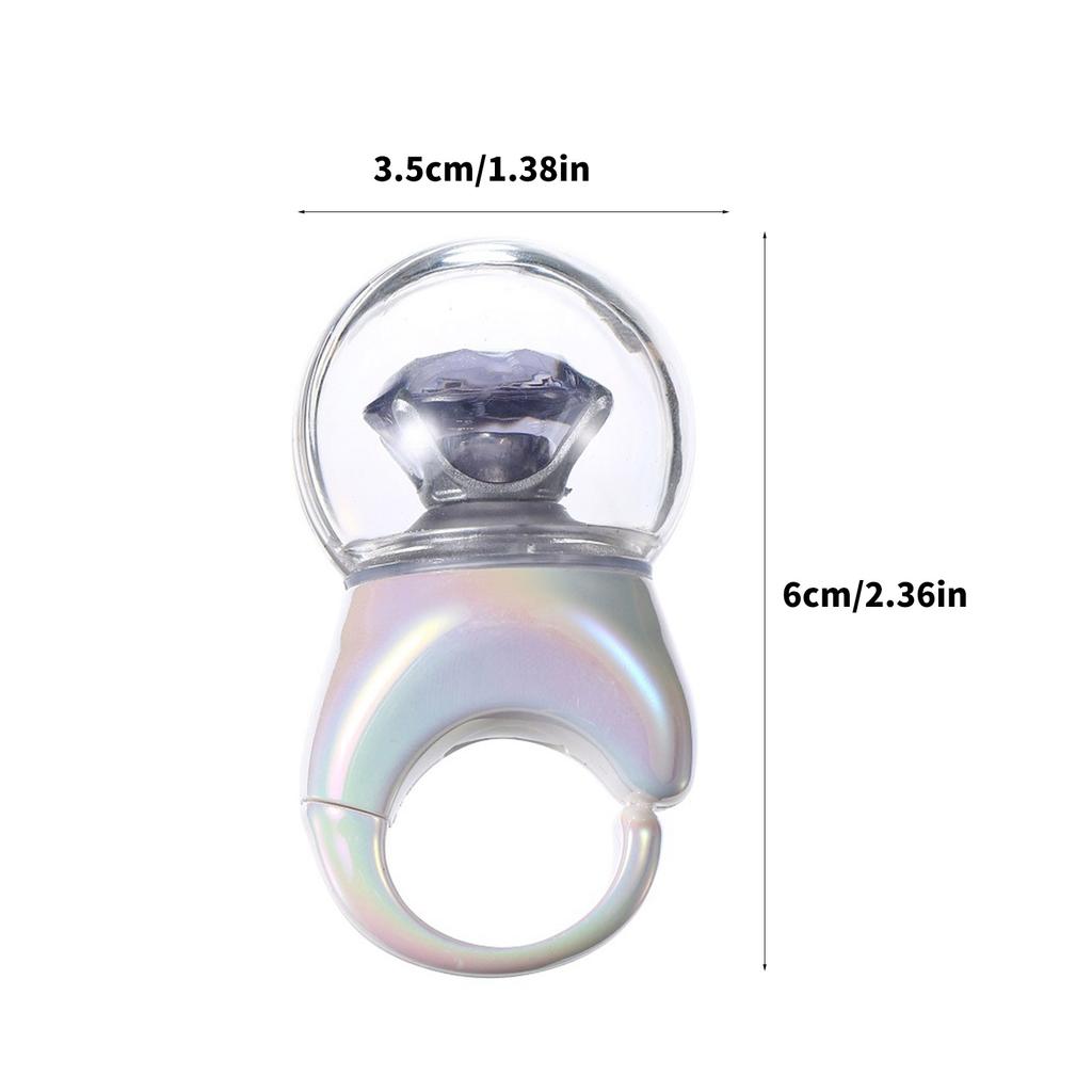 Portable Cheer Stick Rings With Multicolor LED Lights Jewelry Accessory for Concerts Parties and Sports Event Use