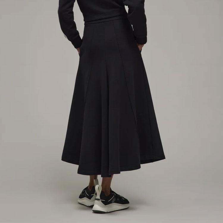 Y-3 SS22 Solid Color Elastic Casual Midi Skirt Women skirts Black HG8664