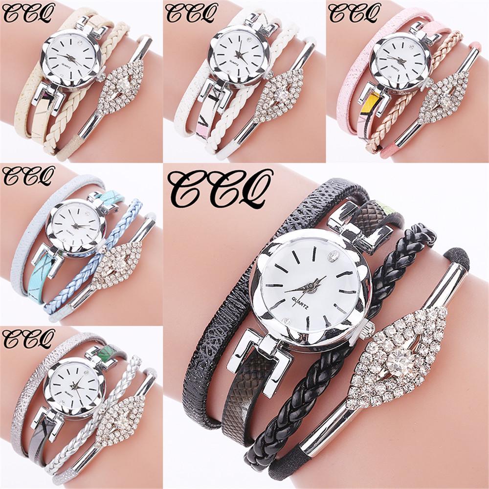 

Модные женские аналоговые кварцевые наручные часы для девочек, женские часы-браслет бежевый